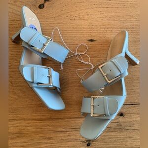 Jessica Carlyle Aubrie Kitten Heel Baby Blue Sandal Women’s Size 8 1/2 Sizes NWT